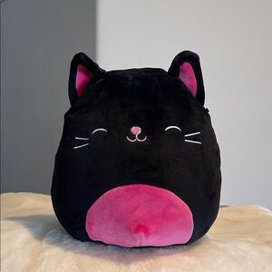 Squishmallows Caterina the black and pink cat 8” Rare